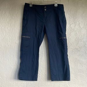 CAbi navy cropped cargo pants